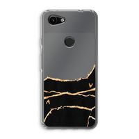 Gouden marmer: Google Pixel 3a Transparant Hoesje
