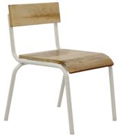 Stoel hout-metaal wit (set van 2) Stoel hout-metaal wit (set van 2)