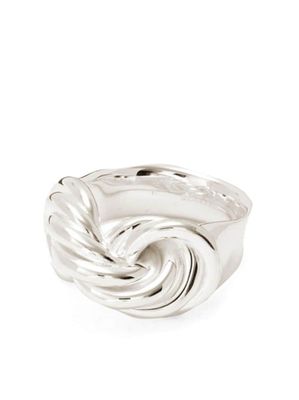 Jil Sander bague à détails tressés - Argent