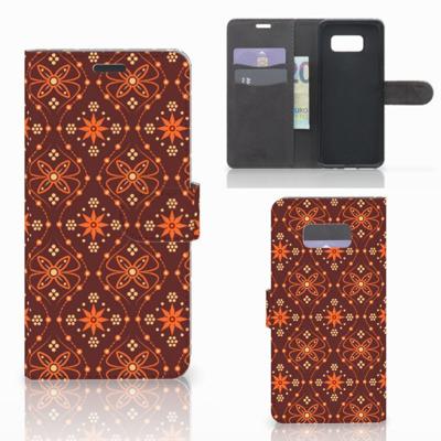 Samsung Galaxy S8 Plus | Telefoon Hoesje | Batik Brown | Portemonnee hoesje