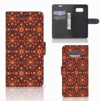 Samsung Galaxy S8 Plus | Telefoon Hoesje | Batik Brown | Portemonnee hoesje