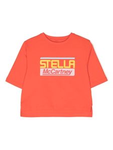 Stella McCartney Kids t-shirt en coton biologique à logo imprimé - Rouge