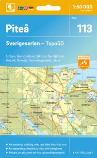 Topografische kaart - Wandelkaart 113 Sverigeserien Piteå | Norstedts