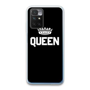 Queen zwart: Xiaomi Redmi 10 Transparant Hoesje