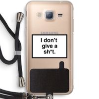 Don't give a shit: Samsung Galaxy J3 (2016) Transparant Hoesje met koord