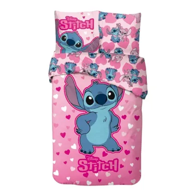 Stitch Dekbedovertrek Roze 140 x 200 cm - 65 x 65 cm Stitch Dekbedovertrek Roze 140 x 200 cm - 65 x 65 cm