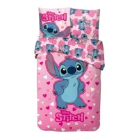 Stitch Dekbedovertrek Roze 140 x 200 cm - 65 x 65 cm Stitch Dekbedovertrek Roze 140 x 200 cm - 65 x 65 cm