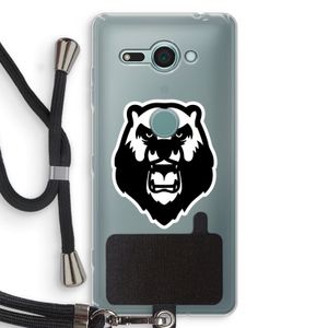 Angry Bear (white): Sony Xperia XZ2 Compact Transparant Hoesje met koord