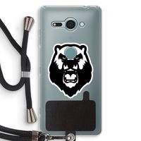Angry Bear (white): Sony Xperia XZ2 Compact Transparant Hoesje met koord