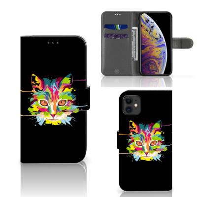 Apple iPhone 11 Leuk Hoesje Cat Color