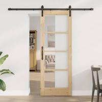 Schuifdeur ORKDAL Bruin 73.5 x 198.5 cm Massief grenenhout