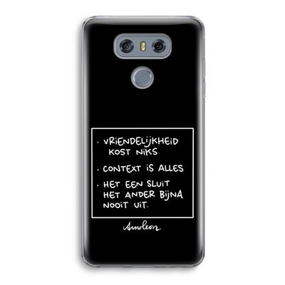 Mijn Motto's: LG G6 Transparant Hoesje
