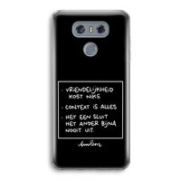 Mijn Motto's: LG G6 Transparant Hoesje