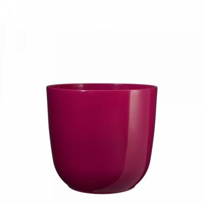 Tusca pot rond fuchsia h14xd14,5cm - Mica decorations