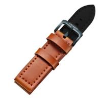 CAGARNY eenvoudige Fashion horloges Band groene gesp lederen horlogebandje breedte: 22mm(Brown)