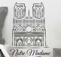 Muurstickers slaapkamer Notre Dame: Notre Madame quote - thumbnail