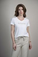 Elvira Casuals T-shirt Harmony E2 26-017 T-shirt Korte Mouw 130 Off White - Silver