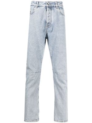 Brunello Cucinelli jean droit à effet délavé - Bleu