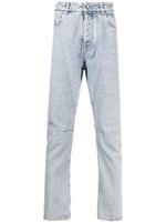 Brunello Cucinelli jean droit à effet délavé - Bleu