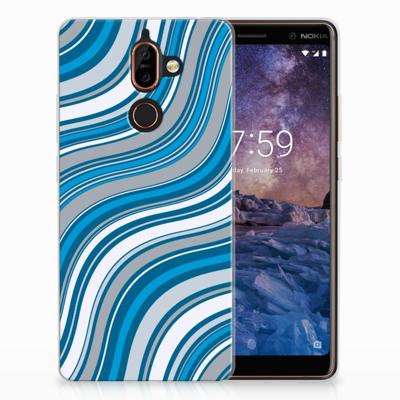Nokia 7 Plus | TPU bumper | Waves Blue
