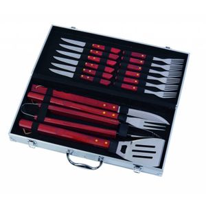 BBQ Collection 17-Delige RVS barbecue gereedschap set in koffer