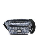 Dolce & Gabbana Kids sac banane à logo en jacquard - Bleu