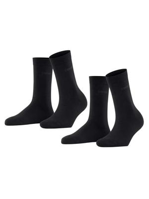 Esprit - 2p Socks - Uni Women - zwart, Maat:39-42
