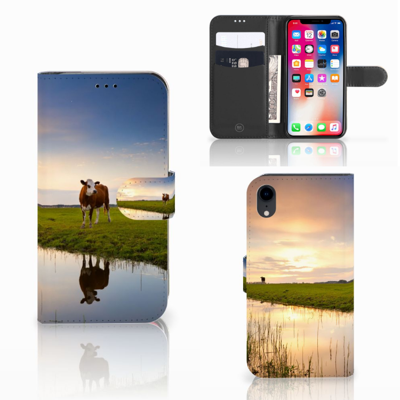Apple iPhone Xr | Telefoonhoesje | Met pasjeshouder | Koe