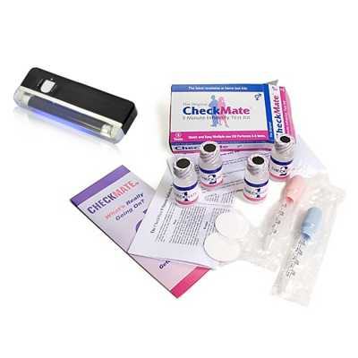 Checkmate Sperma Test Kit - Discreet & Herbruikbaar (10 tests) - Inclusief UV Lamp