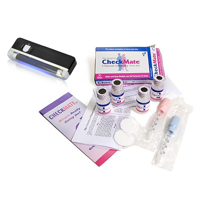 Checkmate Sperma Test Kit - Discreet & Herbruikbaar (10 tests) - Inclusief UV Lamp