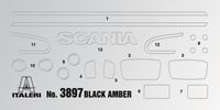 Italeri 3897 Scania R730 V8 Black Amber Vrachtwagen (bouwpakket) 1:24 - thumbnail