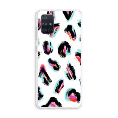 Cheetah color: Galaxy A71 Transparant Hoesje