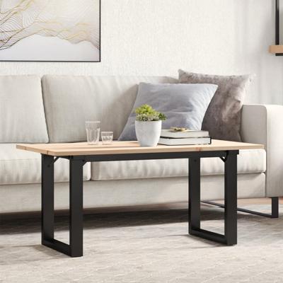 Salontafel O-frame 90x40x45 cm massief grenenhout en staal