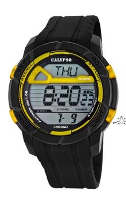 Horlogeband Calypso K5697-5 Kunststof/Plastic Zwart