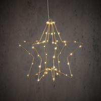 Overige Merken Ster hangend 60 leds warm wit 32x30 cm goud