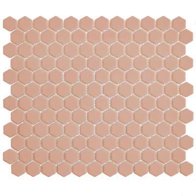 Mozaiek Tegel Hexagon 26x30 cm Mat Royal Peach The Mosaic Factory