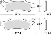 TRW remblokken "mcb 726" brake pad mcb 726 srm sintered metal