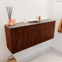 Toiletmeubel Mondiaz Joya Dlux | 100 cm | Meubelkleur Ruby | Faye wastafel Oza Wasbak Midden | 1 kraangat