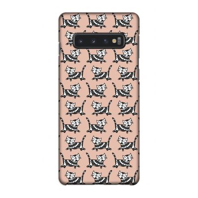Zwarte poes: Samsung Galaxy S10 4G Volledig Geprint Hoesje