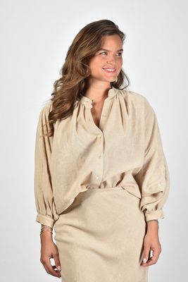 Sea Me Happy blouse Balloon Soft Wool Uni Beige