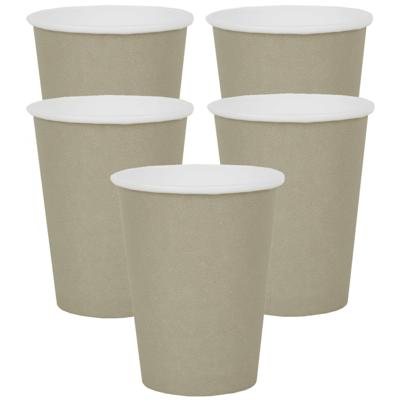 Santex feest/verjaardag bekertjes - 30x stuks - karton - taupe - 270 ml