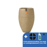 Vaas elegant rib nl d50h72cm beige