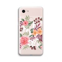 Hello in flowers: Google Pixel 3 XL Transparant Hoesje