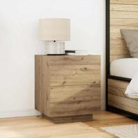Nachtkastje 2 pcs artisanaal eikenkleurig 45 x 40 x 55 cm