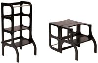 Ette Tete Leertoren Step'n Sit | Inklapbaar tot tafel en stoel | Zwart met zwarte clips en schroeven Ette Tete Leertoren Step'n Sit | Inklapbaar tot tafel en stoel | Zwart met zwarte clips en schroeven