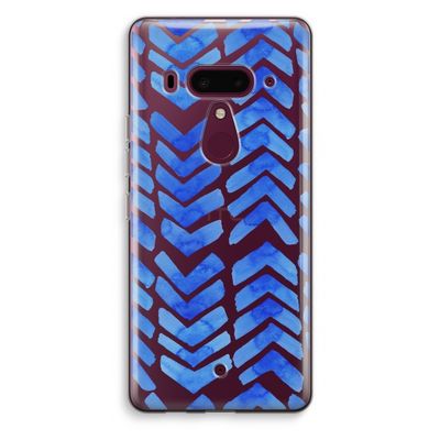 Blauwe pijlen: HTC U12+ Transparant Hoesje