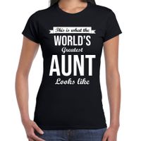 Worlds greatest aunt kado shirt voor tantes zwart dames 2XL  -