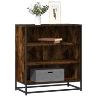 Dressoir 68x35x76 cm bewerkt hout en metaal gerookt eiken