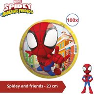 Bal - Voordeelverpakking - Spiderman en Friends - 23 cm - 100 stuks