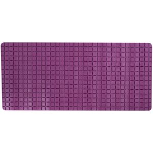 MSV Douche/bad anti-slip mat badkamer - rubber - paars - 76 x 36 cm   -